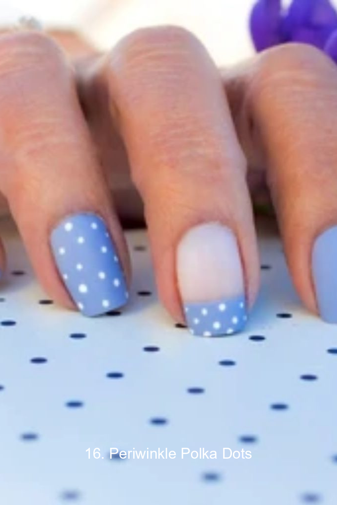 16. Periwinkle Polka Dots