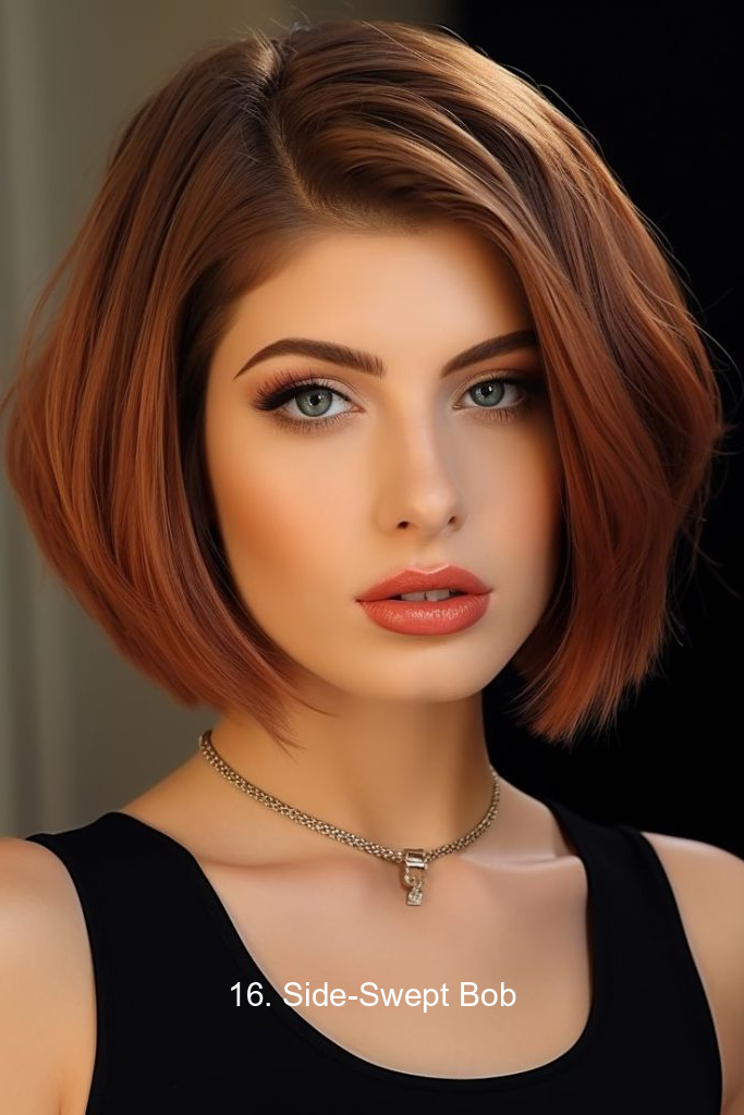16. Side-Swept Bob
