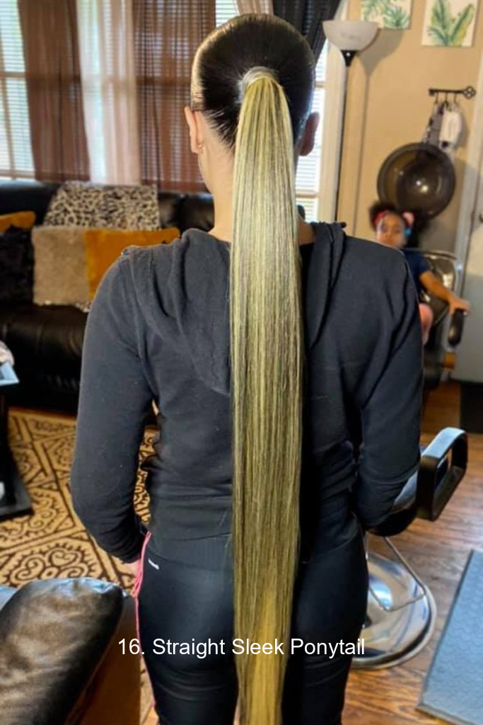 16. Straight Sleek Ponytail