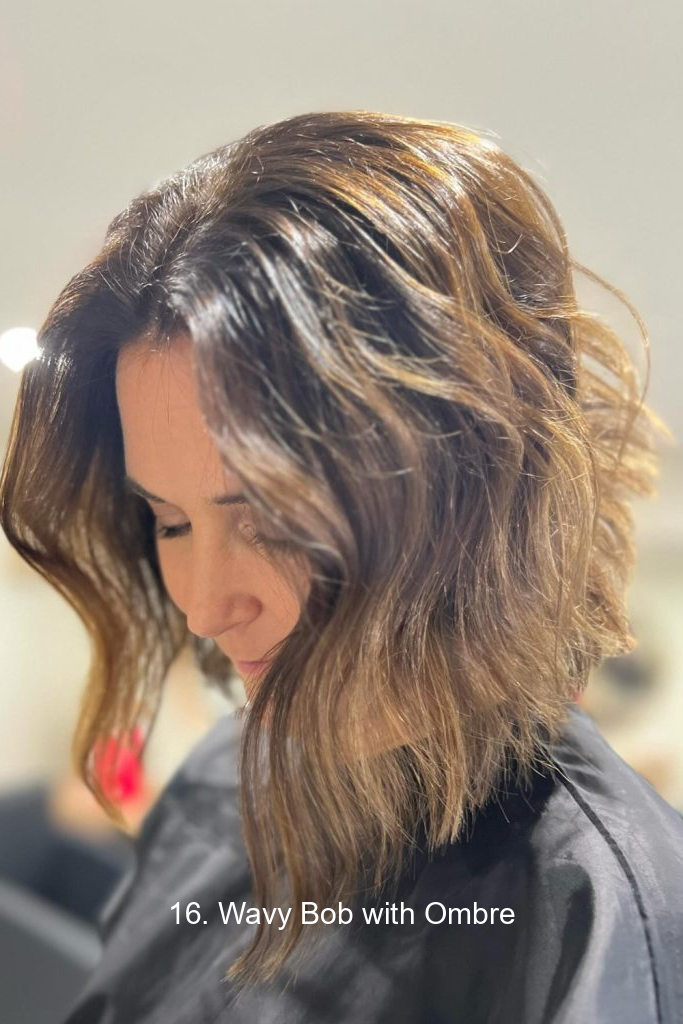 16. Wavy Bob with Ombre