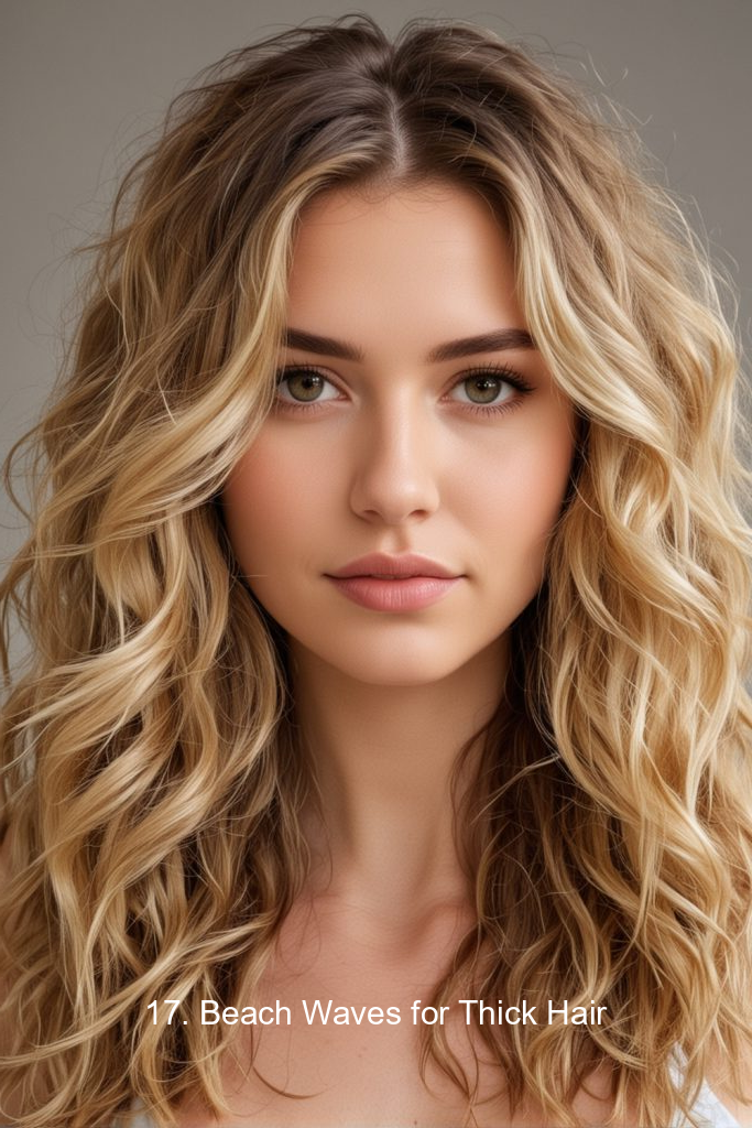 17. Beach Waves for Thick Hair