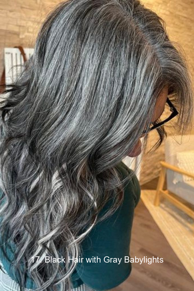 17. Black Hair with Gray Babylights