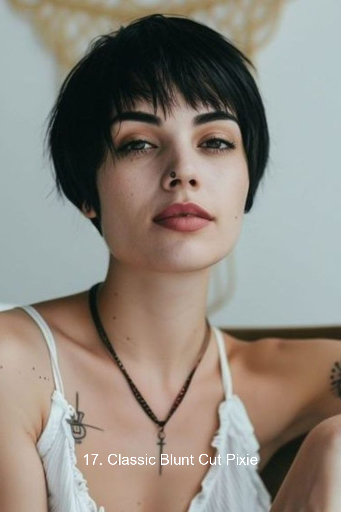 17. Classic Blunt Cut Pixie