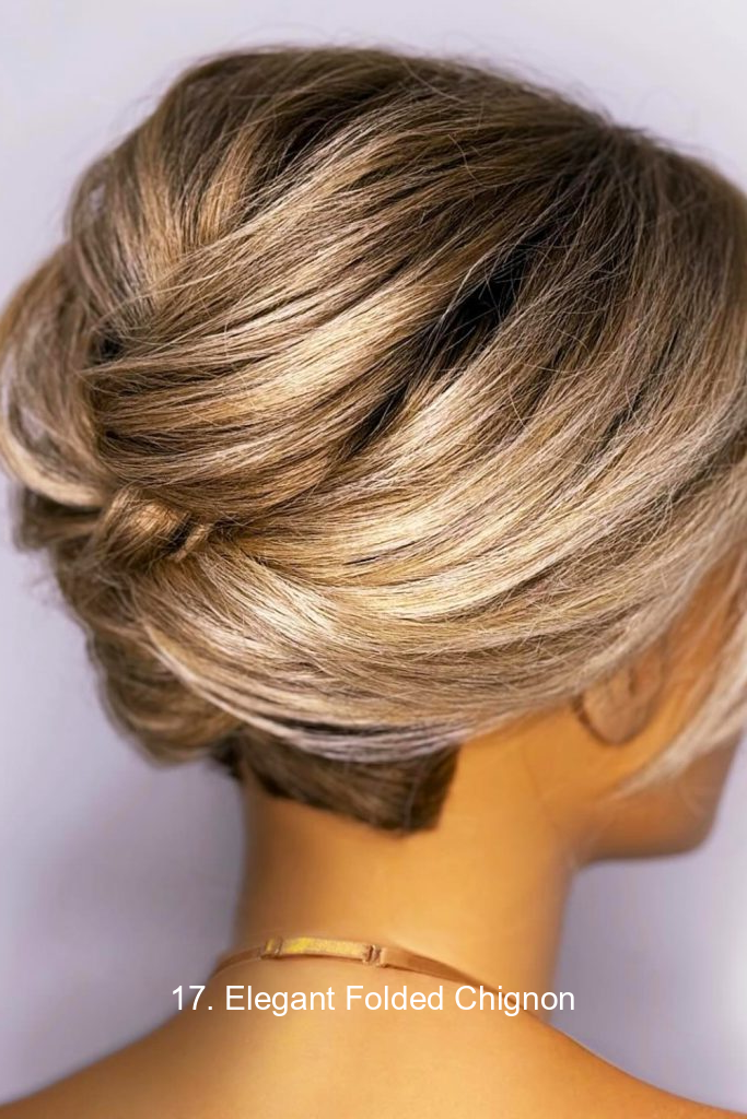 17. Elegant Folded Chignon