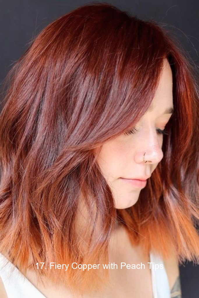 17. Fiery Copper with Peach Tips