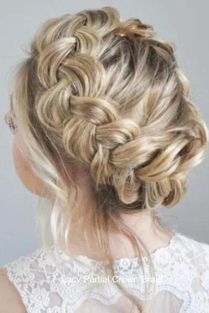 17. Lacy Partial Crown Braid