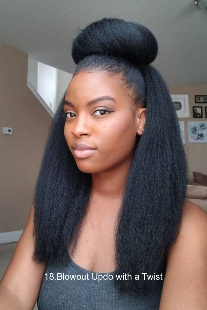 18.Blowout Updo with a Twist