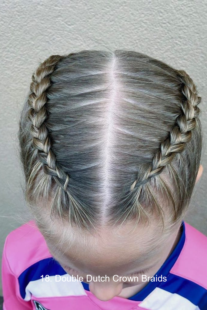 18. Double Dutch Crown Braids