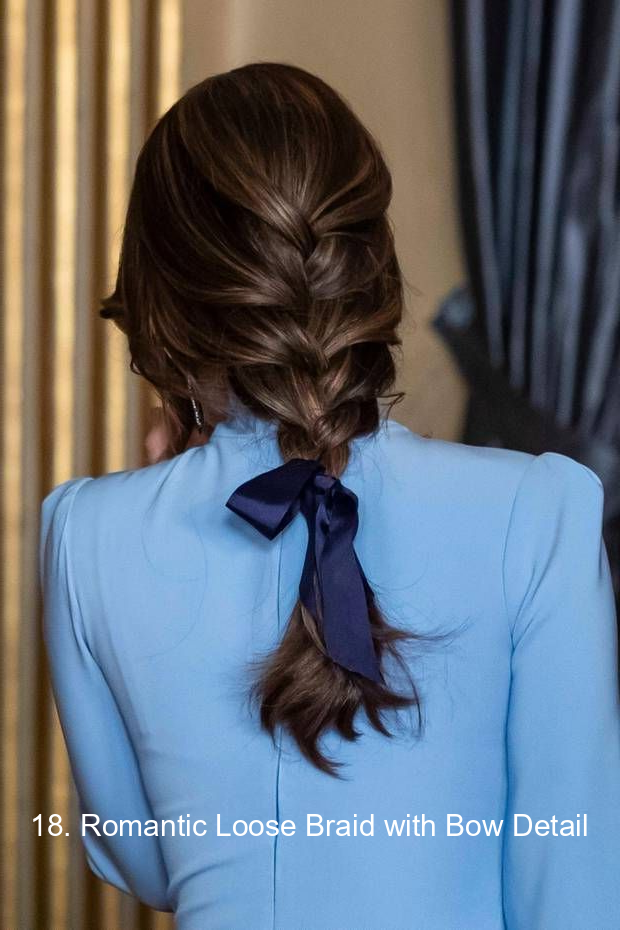 18. Romantic Loose Braid with Bow Detail