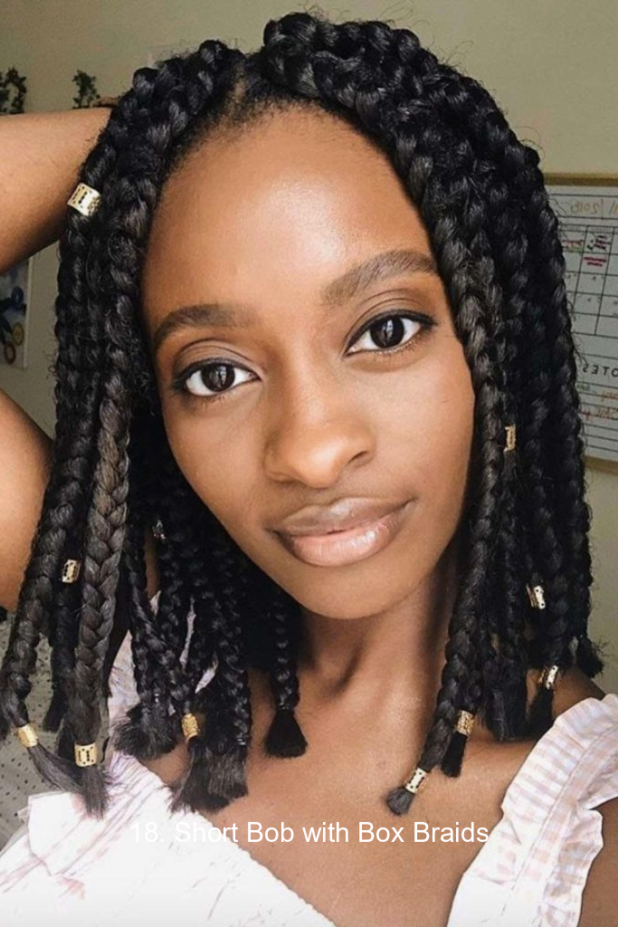 18. Short Bob with Box Braids