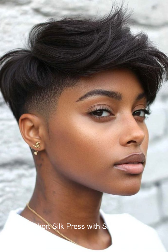 18. Short Silk Press with Shaved Sides