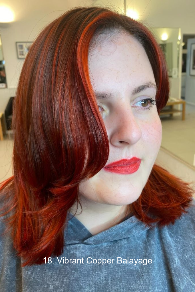 18. Vibrant Copper Balayage