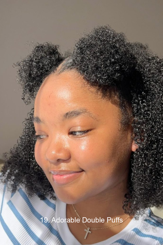 19. Adorable Double Puffs