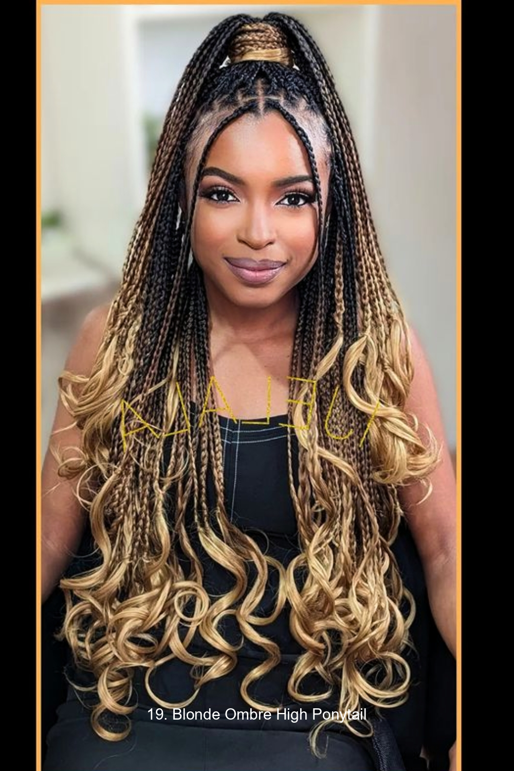 19. Blonde Ombre High Ponytail