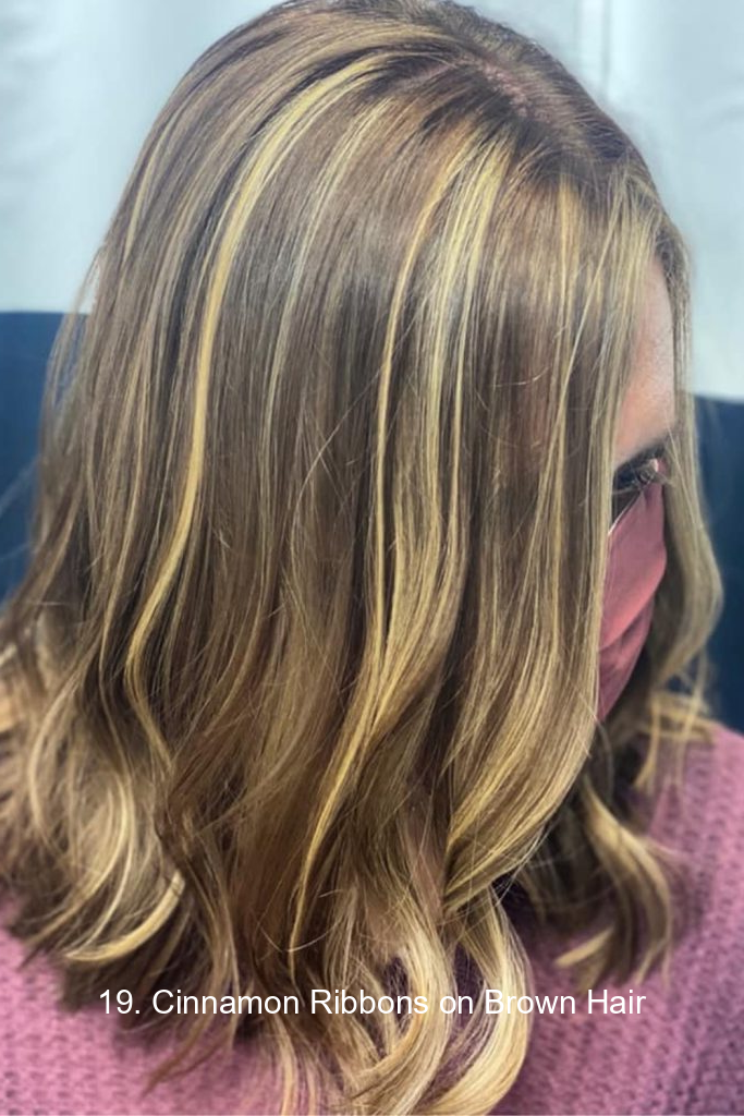 19. Cinnamon Ribbons on Brown Hair