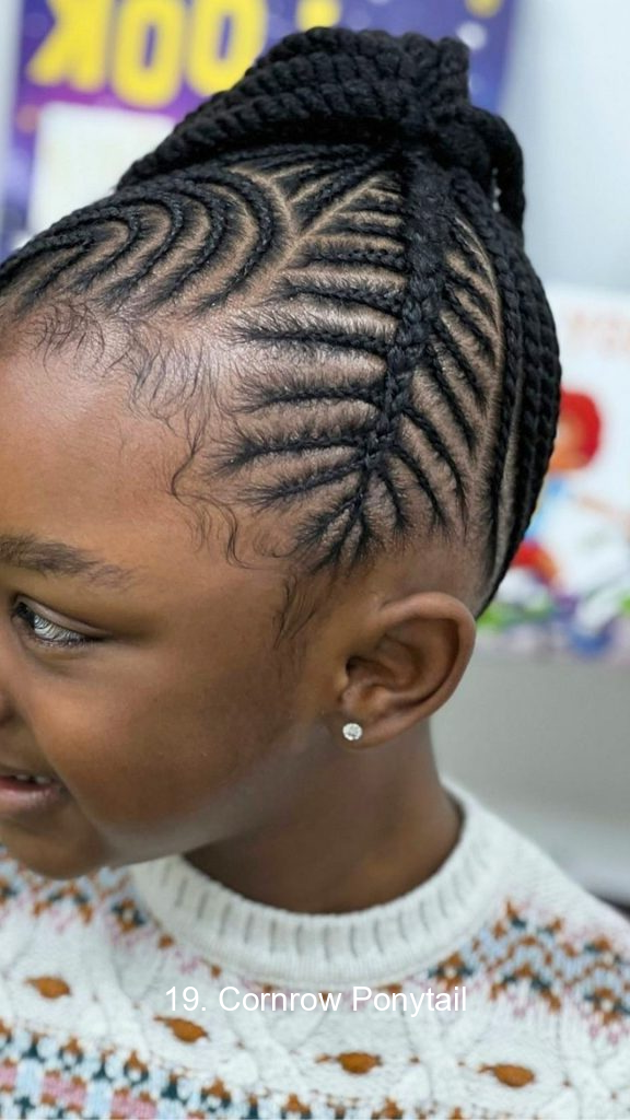 19. Cornrow Ponytail
