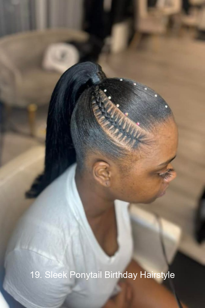 19. Sleek Ponytail Birthday Hairstyle