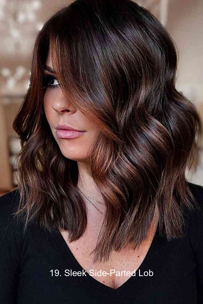 19. Sleek Side-Parted Lob