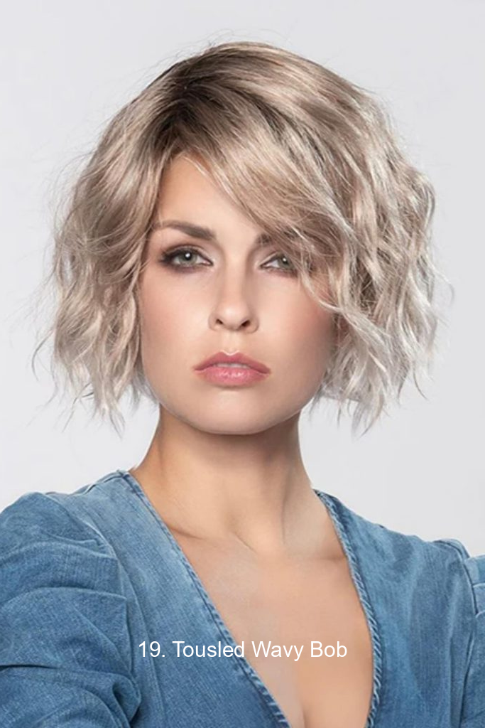 19. Tousled Wavy Bob