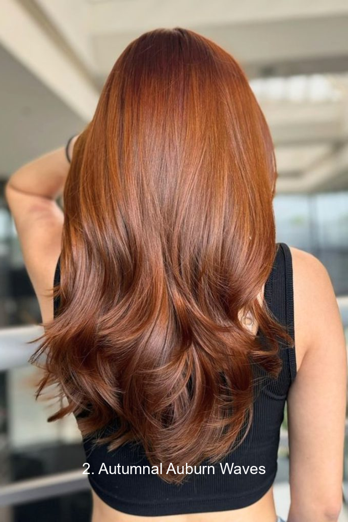 2. Autumnal Auburn Waves