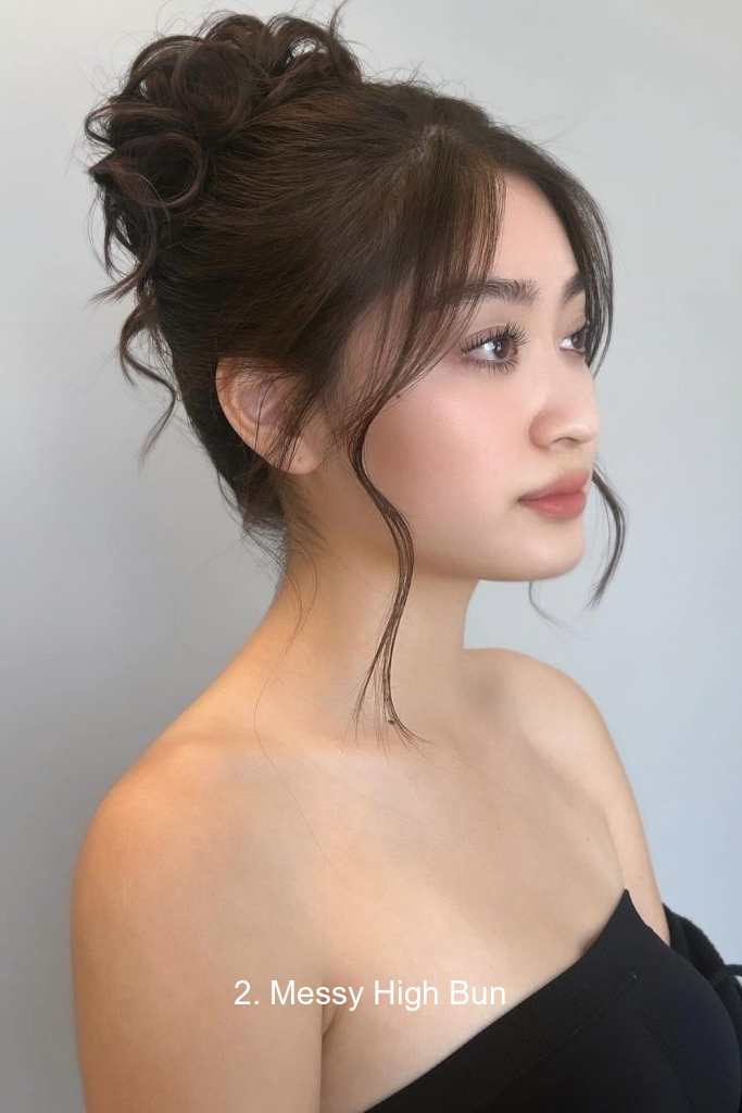 2. Messy High Bun