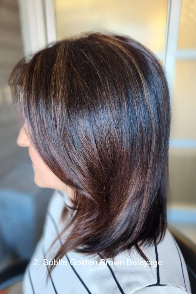 2. Subtle Golden Brown Balayage