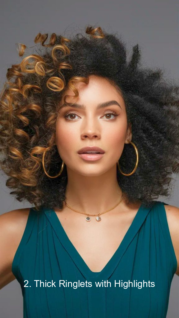 2. Thick Ringlets with Highlights