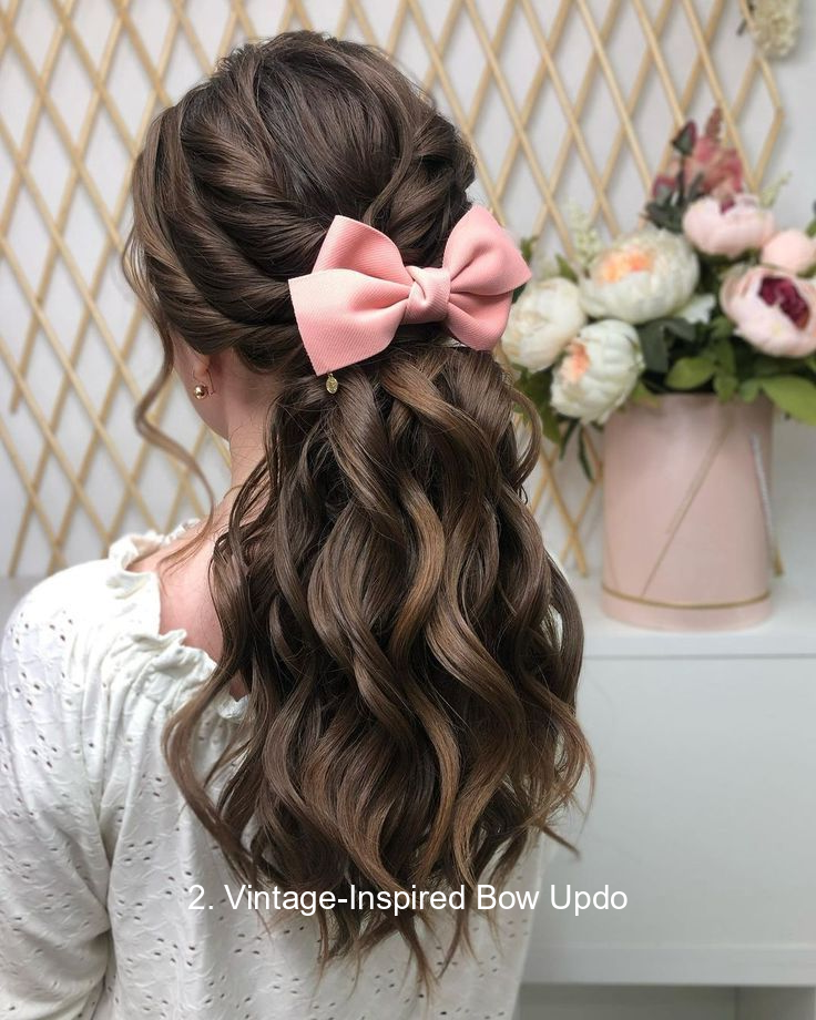 2. Vintage-Inspired Bow Updo
