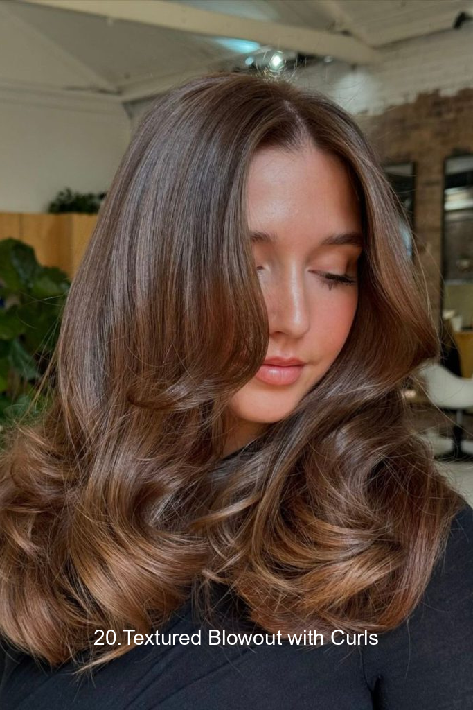 20.Textured Blowout with Curls