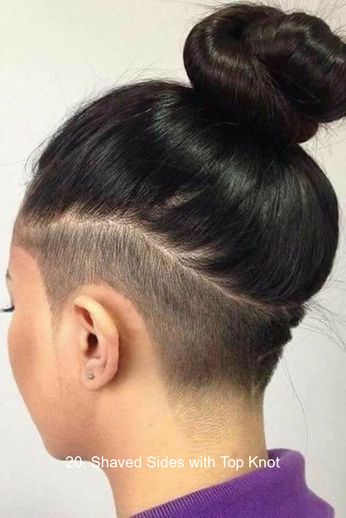 20. Shaved Sides with Top Knot