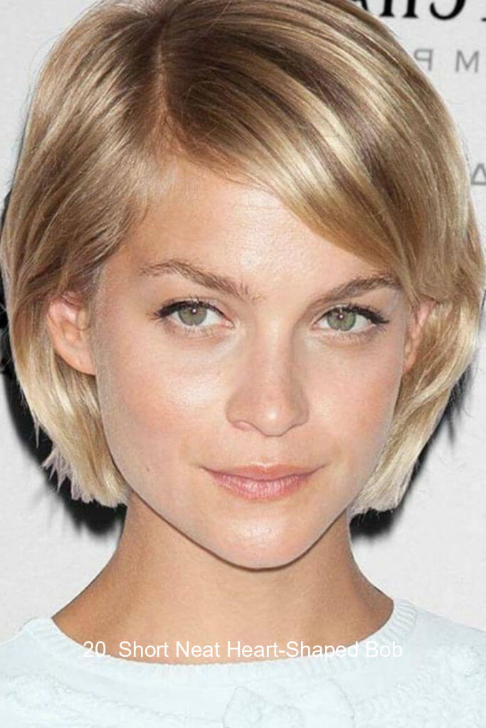 20. Short Neat Heart-Shaped Bob