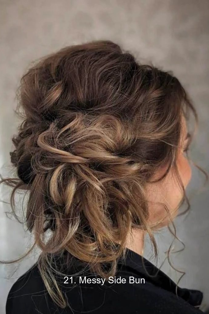 21. Messy Side Bun