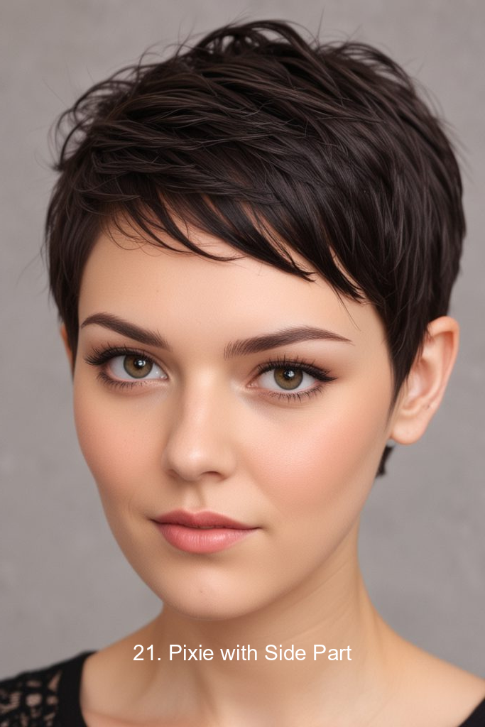 21. Pixie with Side Part