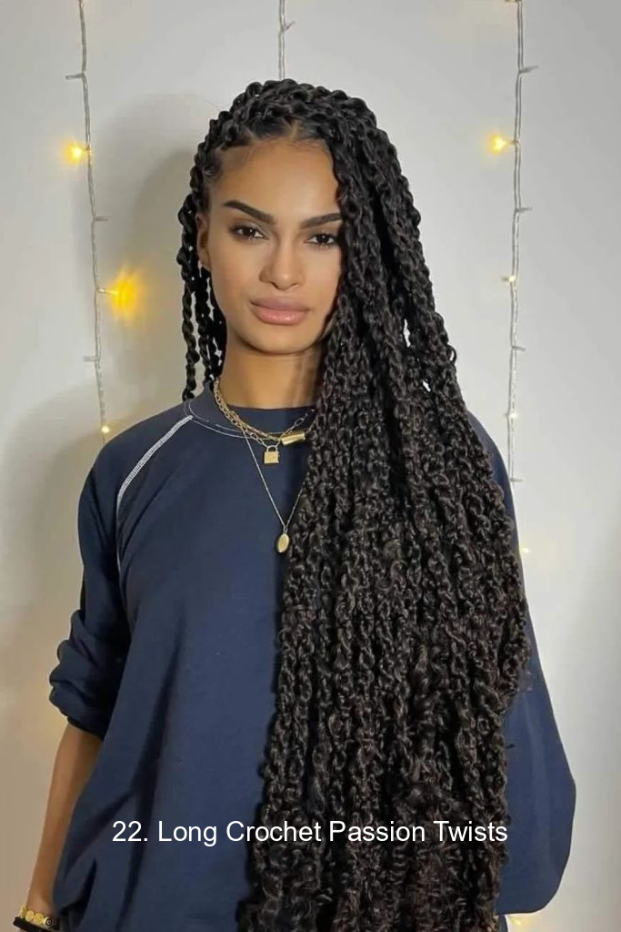 22. Long Crochet Passion Twists