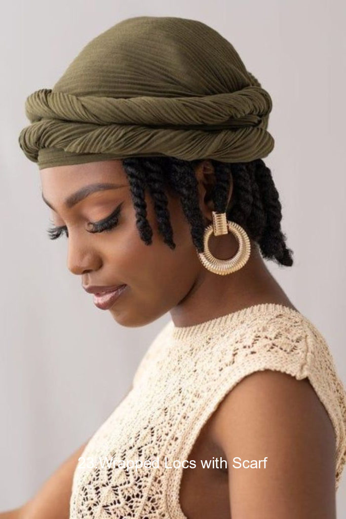 23.Wrapped Locs with Scarf