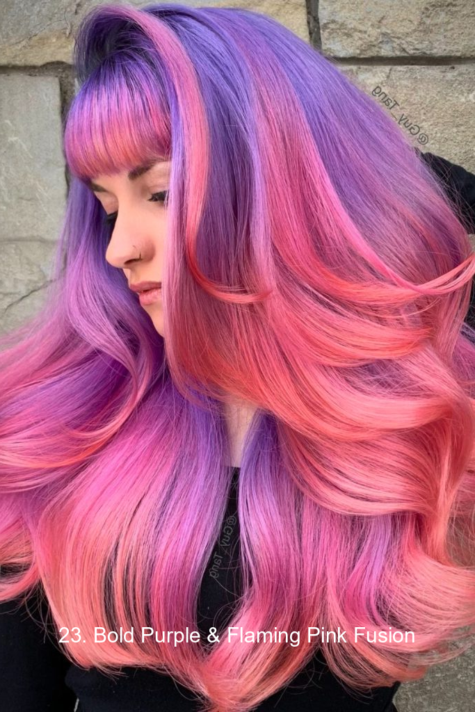 23. Bold Purple & Flaming Pink Fusion