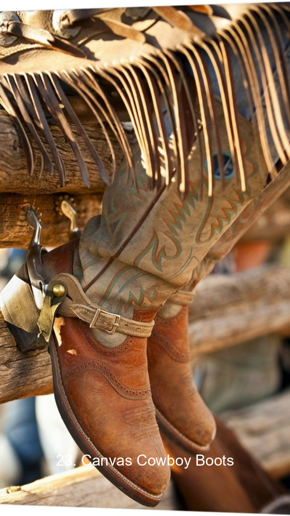 23. Canvas Cowboy Boots