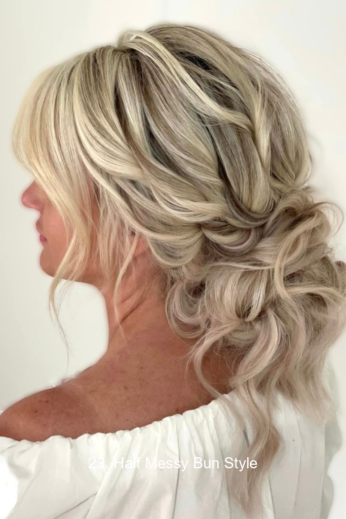 23. Half Messy Bun Style