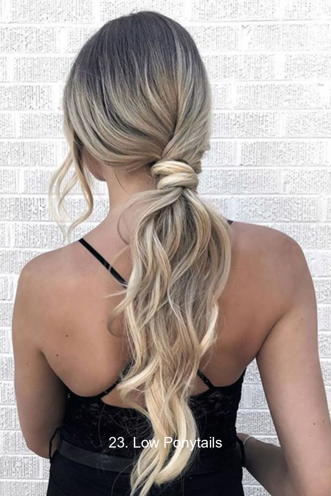23. Low Ponytails