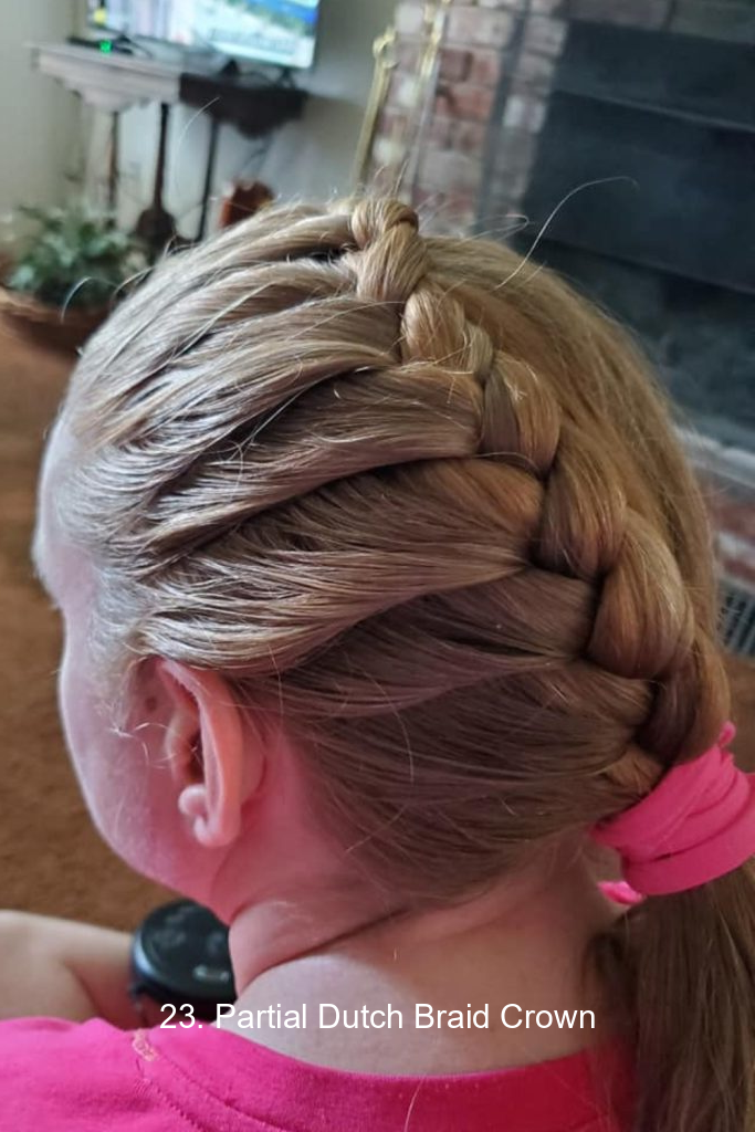 23. Partial Dutch Braid Crown