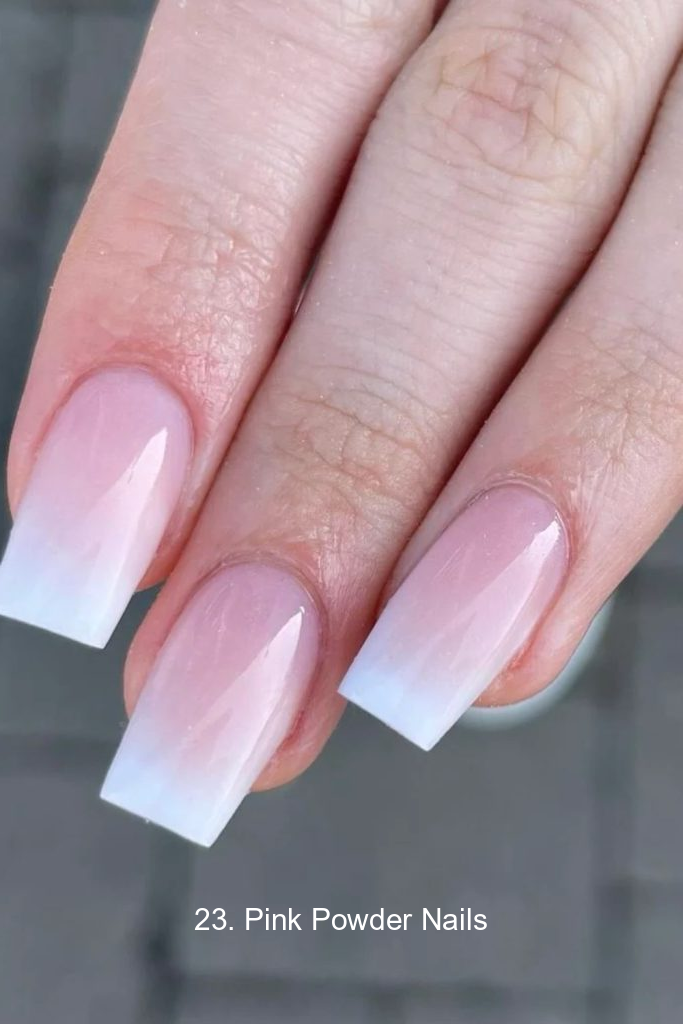 23. Pink Powder Nails