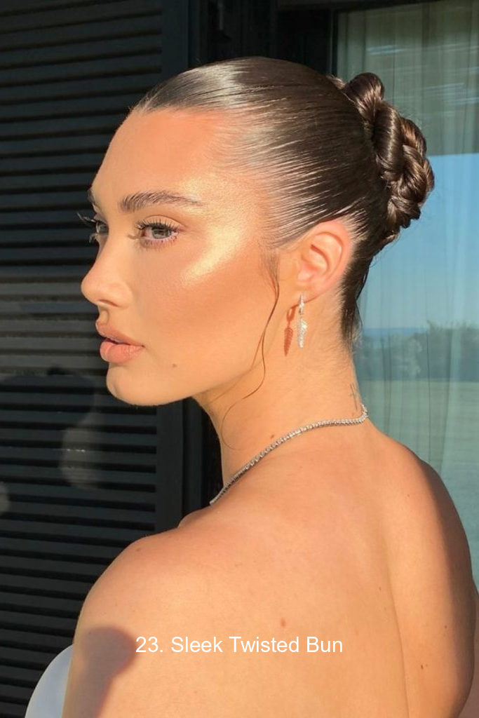 23. Sleek Twisted Bun