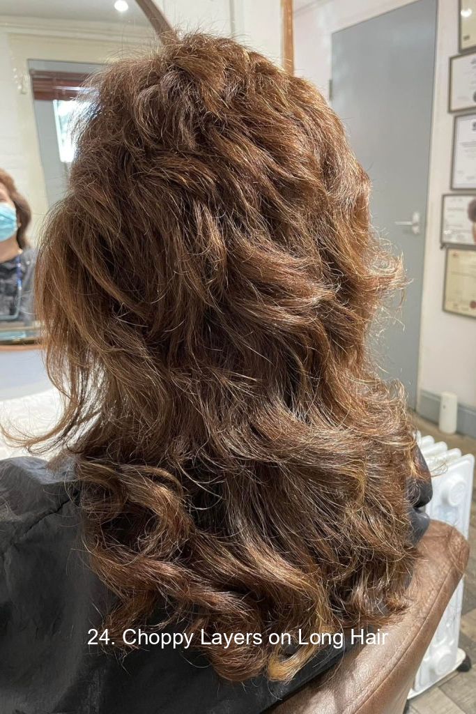 24. Choppy Layers on Long Hair