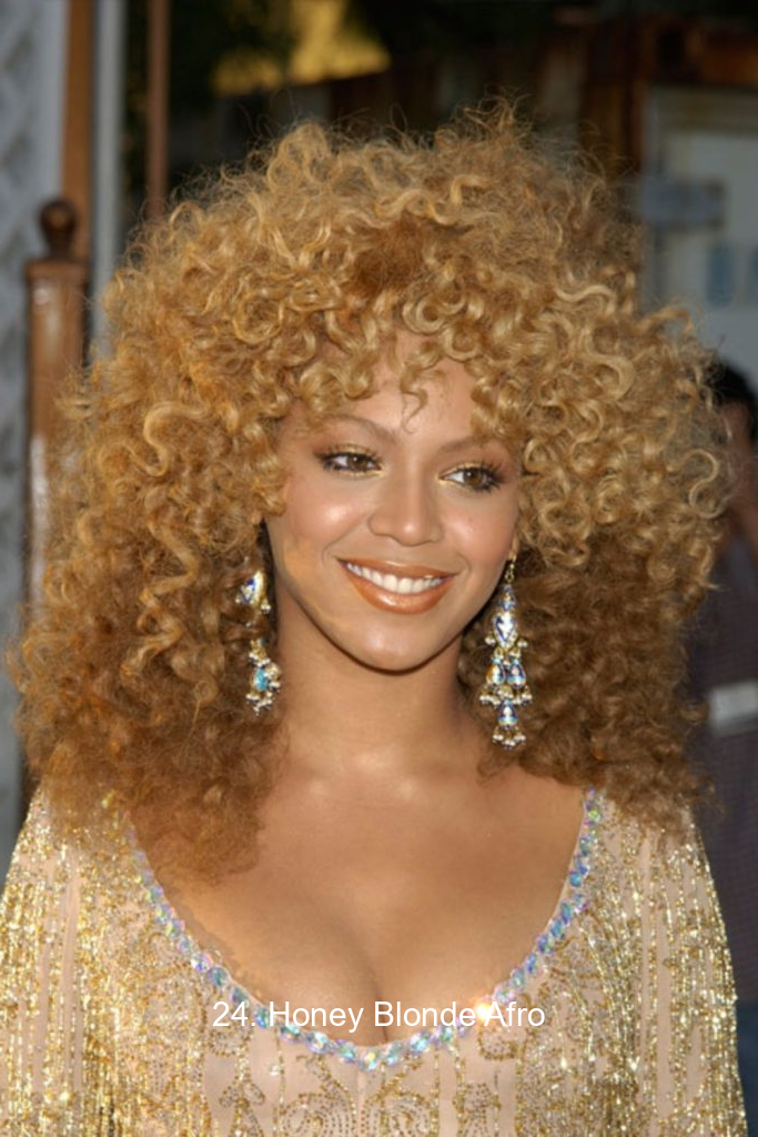 24. Honey Blonde Afro