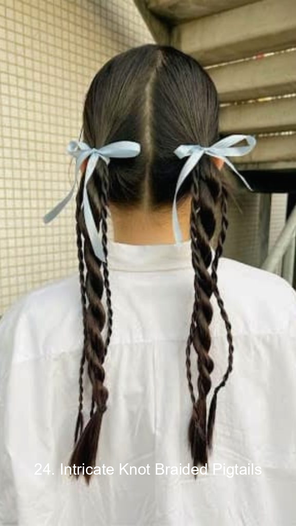 24. Intricate Knot Braided Pigtails