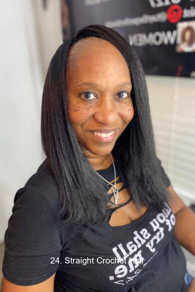 24. Straight Crochet Hair
