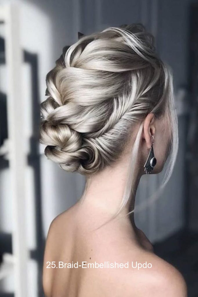 25.Braid-Embellished Updo