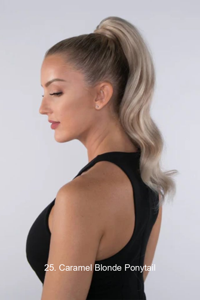 25. Caramel Blonde Ponytail