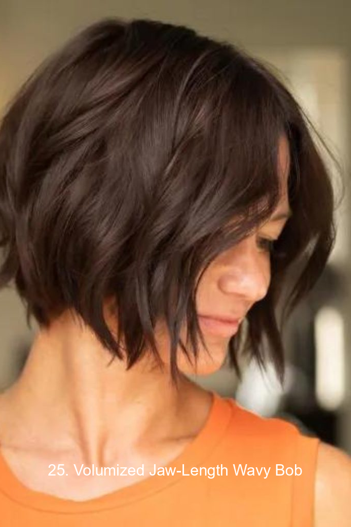 25. Volumized Jaw-Length Wavy Bob