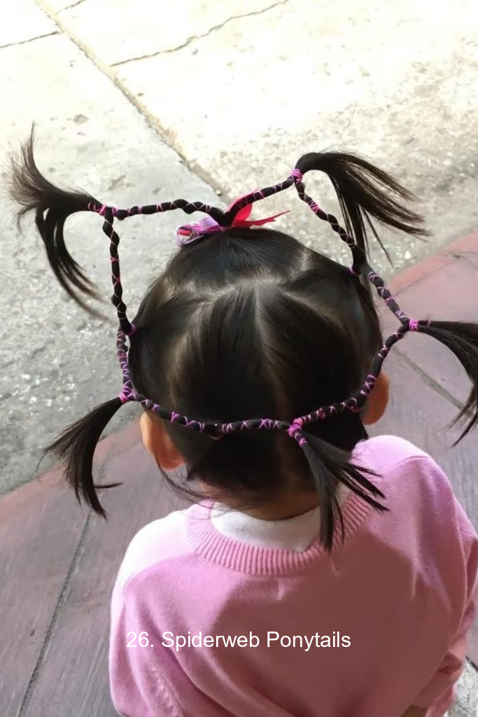 26. Spiderweb Ponytails